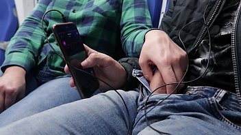 Preview 3 of Ngintip Belahan Paha - REMOTE CONTROL MY ORGASM IN THE TRAIN