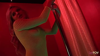 Preview 1 of Anjelina Jolis Porno - Blonde lesbian strippers do not need anyone other than themselves to make their shaved pussies cum from fingering