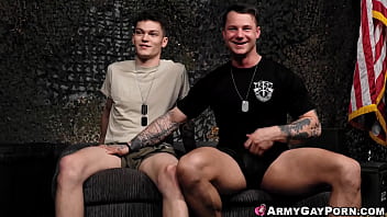 Preview 2 of Natali Deemore - Military twink Jason Windsor drills military muscular dude Tyler James enjoying every thrust in his asshole.