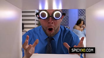 Preview 1 of Ma A G4 - Curvy sluts Jewelz Blu and Connie Perignon getting fucked by nerdy perv