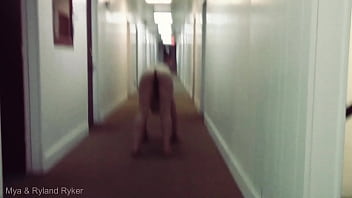 Preview 1 of Webcam Chatter - Hotel Hallway Sex! A Decade Apart and Still Going! 18 vs 28 and Pregnant!