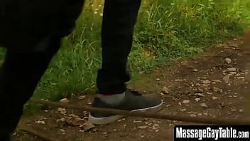 Preview 2 of Bf Sexey Video - Ginger twink rearing delicately after an open air knead