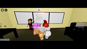 Preview 2 of Cum Thai Pussy - Futanari me folla en el salon frente la clase en Roblox