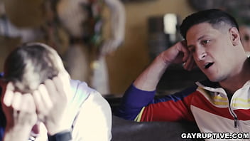 Preview 3 of Sanny Lione Xx - Dalton Riley is looking forward to having his Sarah&#039_s boyfriend Ryan Jordan over for movie night. Ryan was surprised what he saw on the laptop.