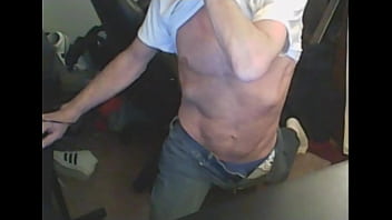 Preview 1 of Between Teengirl Rape - Stretching in Jeans with T-Shirt Up