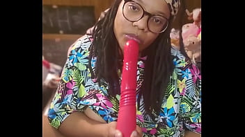 Preview 3 of Immersed In Piss - Ebonybeary gets bored and starts to masturbate until she squirts all over her new thruster dildo from Lovense while she sits in a gamer Discord groupchat