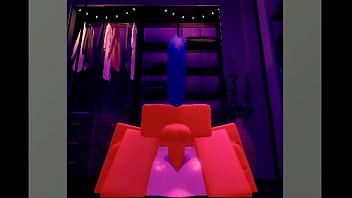 Preview 2 of Walmart Exposed Thong - Furry Slut On Roblox,  Gets Fucked