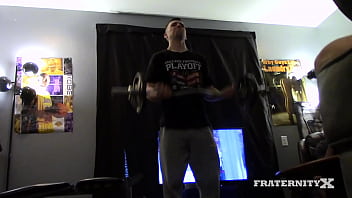 Preview 1 of See Cock In Throat - We hadn&#039_t busted in a chick in awhile and the little bitch quarterback was showing off how tight his ass was.