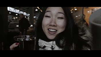 Preview 1 of Xxx Bf Bollwd Heroine - Cute nerdy Asian fucks herself in the window