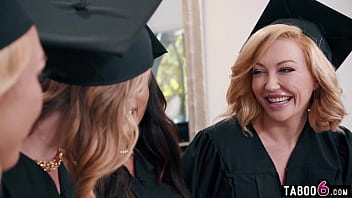 Preview 2 of Hot Bhanu Indian - MILFs graduation party turns into an insane reverse gangbang party