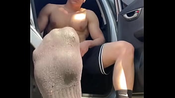 Preview 4 of Masage Olde Sex - After my workout,  what is the time? of you taking my sock