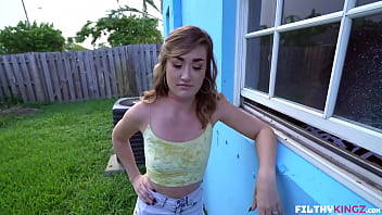 Preview 2 of Milf Tua - Kat Monroe Blackkmailed By Her Stepbro Into Fucking in the BackYard