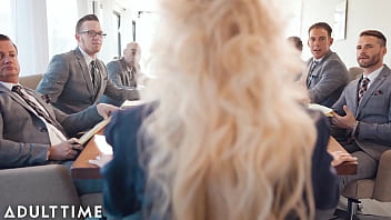 Preview 1 of Busty Asian Face Fuck - ADULT TIME - Big Tit MILFs Reagan Foxx &amp_ Brandi Love Fuck In The Boardroom! FULL SCENE