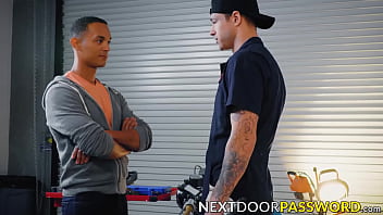 Preview 1 of Ebony Pumping Squirters - Black Aj Sloan gobbles on the enormous dick of hunk Jayden Marco before a hot interracial sex