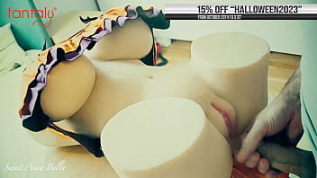 Preview 1 of Rooster Boy - Fucking Britney Tantaly doll Halloween Lingerie,  Big veiny cock Cumshot on her tight pussy.