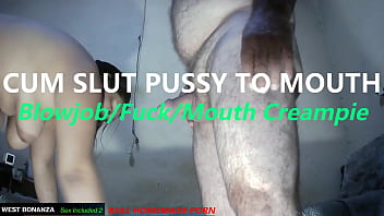 Preview 1 of Nana Ninomiya Group - CUM SLUT PUSSY TO MOUTH - Blowjob Fuck Mouth Creampie