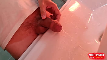 Preview 3 of Dating Old Part 2 Porno - Young guy pissing in the washbasin