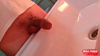Preview 4 of Dating Old Part 2 Porno - Young guy pissing in the washbasin