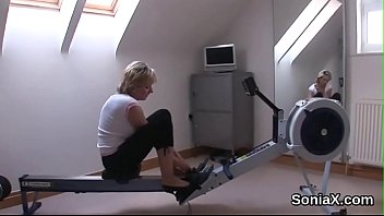 Preview 4 of Tights Sport - Cheating british mature lady sonia reveals her big hooters