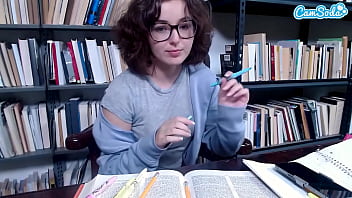 Preview 1 of Katreena Cap Xvideos - Nerdy Teen masturbates on cam during study hall