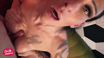 Preview 3 of Iranian Futa - Blowjob &amp_ titty fuck. She knows,  how to make me happy! Valkyria Domina &amp_ Emily Adaire
