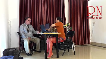 Preview 2 of Xxxx Teluge Hd - Monday in the office. Employee without panties. Tease,  lick pussy,  suck dick in the office. Naughty office. c11