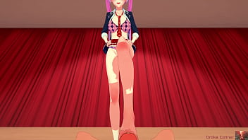 Preview 2 of Magack Porn Makick - ピンク髪の小さな胸の女の子がステージであなたと一緒にパフォーマンス【コイカツ】