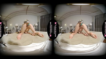 Preview 3 of Girls Lift Carry Wrestling - Amanda Clarke satisfies her ravenous genitalia with a sex toy in VR