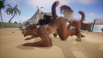 Preview 4 of Dormiado - Wolf and Lizard make each other squirt - Wildlife