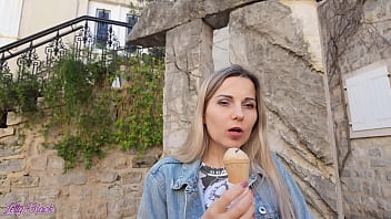 Preview 4 of Mom And Son Sexxi Video - Romantic walk with remote controled vibrator in my pussy