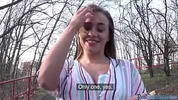 Preview 2 of Ussax - Bigboobs POV babe publicly gets fucked outdoor 4cash