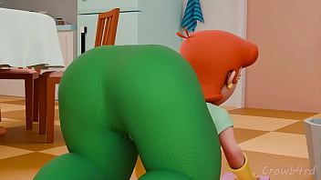 Preview 1 of Porn Washing Big Ass - Dexter mom deep cleaning