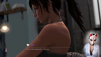 Preview 1 of Sauna Fa Kings Milf Boy - CROFT Adventures - Lara Croft porn game (ep 1)