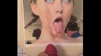 Preview 2 of Lesboun - Blowing a monster facial tribute all over slutty pornstar Melody Marks