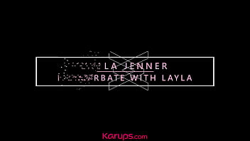 Preview 1 of White Bikini Ass - Dirty Teen Latina Layla Jenner Dildos Tight Twat - Karups