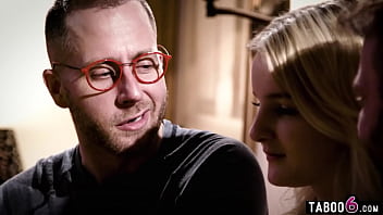 Preview 2 of Vflgkcazc - Innocent teen blonde Eliza Eves double pussy fucked by two older guys