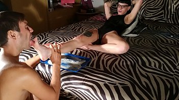 Preview 2 of Fuck Step Sister From Behind - SLAVE BOY LICKING SPERMY FEET AFTER A GANG BANG PARTY HD FULL