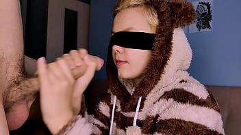Preview 1 of Kris Geal Xxx And Shradha Kapoor - girl in a bear costume enjoys a honey dick