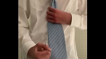 Preview 2 of Bushings Sex - Twink jerking off in formal outfit