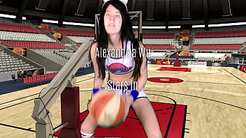 Preview 1 of Ichie Bar Girl - Asian Giantess Strips on The Basketball Court