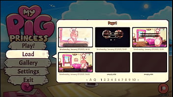 Preview 1 of A Black Scool Girl - My Pig Princess [ Hentai Game PornPlay ] Ep.2 the princess got me a hard boner while massaging my back with her giant tits