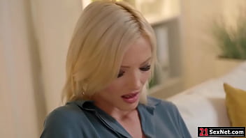 Preview 1 of Sunny Leone Feetfetish - Blonde babe strip teasing office mate before having anal sex