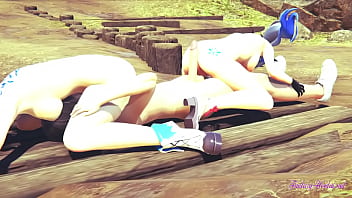 Preview 3 of Sunnlyxxxx Doleay - Genshin Impact Hentai 3D- Theesome A boy Fuck and do cunnilingus to Barbara and Ganyu - Japanese manga anime game porn video
