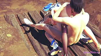 Preview 4 of Sunnlyxxxx Doleay - Genshin Impact Hentai 3D- Theesome A boy Fuck and do cunnilingus to Barbara and Ganyu - Japanese manga anime game porn video