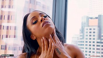 Preview 1 of Wetting Spank - Rammed - Ebony Beauty Anya Ivy Fucks White Cock