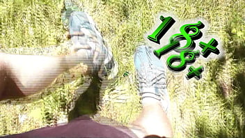 Preview 1 of Video Wifi Hot Full Sex - Summer Halloween. Outdoor outside in nature in forest naked MILF scared random passerby man.
