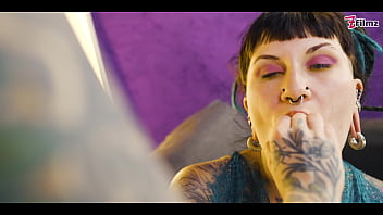 Preview 3 of Animal Dog With Gril - Alternative lesbians FIRST TIME fucking with toys in front of camera - ANAL,  real orgasm,  toys (goth,  punk,  alt porn) ZF044