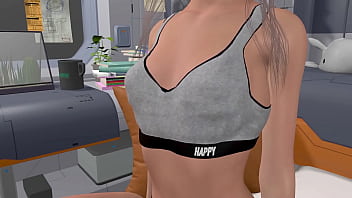 Preview 3 of Girl Fuck Animal - 3D Pov Breast Expansion Solo Blonde w/ Sound added