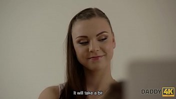 Preview 2 of Christine Fox - DADDY4K. Fat old man cant resist in front of beautiful young lady Ornella Morgen