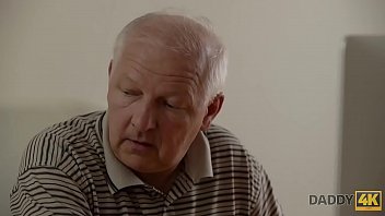 Preview 1 of Christine Fox - DADDY4K. Fat old man cant resist in front of beautiful young lady Ornella Morgen